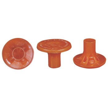Mutual Industries 14640-4 Rebar Cap, #4 to 8 Rebar, Polymer, Orange