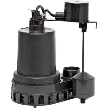 Superior Pump 92372 Sump Pump, 4.1 A, 120 V, 0.33 hp, 1-1/2 in Outlet, 48 gpm, Thermoplastic