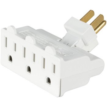 Eaton Wiring Devices 1192W-SP Outlet Tap, 2 -Pole, 15 A, 125 V, 3 -Outlet, NEMA: NEMA 5-15R, White