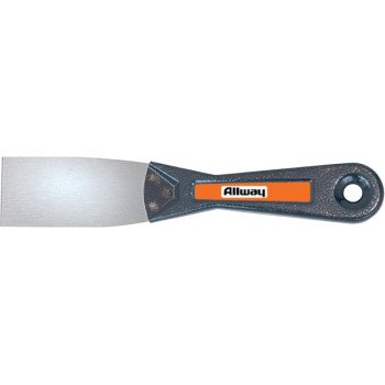 Allway Tools T15F Putty Knife, 1-1/2 in W Blade, Steel Blade, Steel Handle