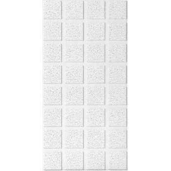 USG R2862 Ceiling Panel, 4 ft L, 2 ft W, 3/4 in Thick, Mineral Fiber, White/Beige/Gray