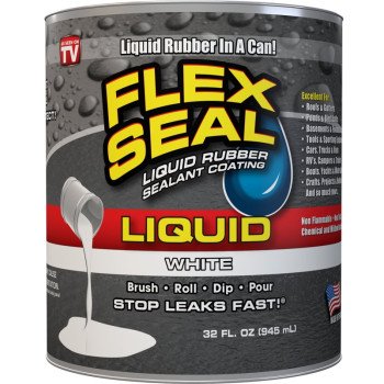 Flex Seal LFSWHTC32 Rubberized Coating, White, 32 oz, Can