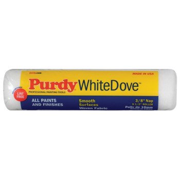 Purdy White Dove 137671M92 Roller Cover, 3/8 in Thick Nap, 9-1/2 in L, Woven Dralon Fabric Cover