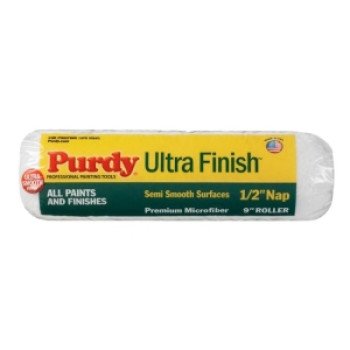 Purdy Ultra Finish 140678093 Roller Cover, 1/2 in Thick Nap, 9 in L, Microfiber Cloth Cover