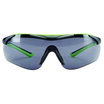 3M 47101-WZ4 Sport-Inspired Safety Glasses, Anti-Fog, Anti-Scratch Lens, Wraparound Frame, Green/Neon Black Frame