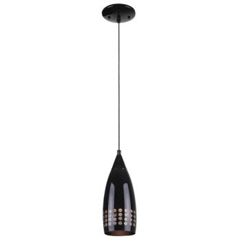Westinghouse 6100900 Adjustable Mini Pendant, 1-Lamp, Black Fixture