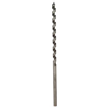 Irwin 49904 Power Drill Auger Bit, 1/4 in Dia, 7-1/2 in OAL, Solid Center Flute, 1-Flute, 7/32 in Dia Shank, Hex Shank