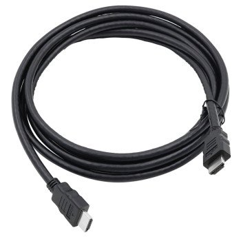 PowerZone ORHDMI02 High-Speed HDMI Cable, HDMI Silver, Black Sheath, 8 ft L