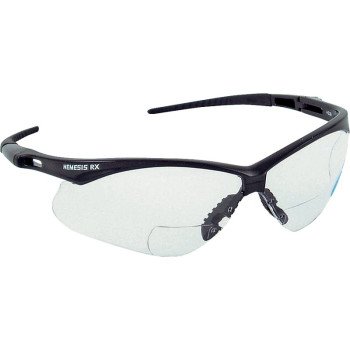 Jackson Safety 28624 Safety Glasses, Universal Lens, Hard-Coated Lens, Polycarbonate Lens, Wraparound Frame, Clear Frame