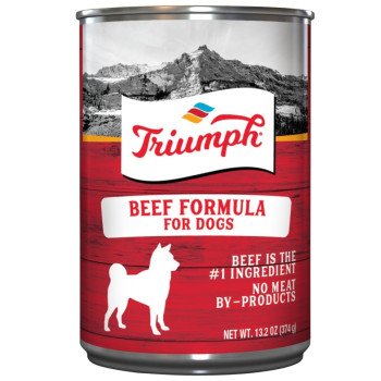 Triumph 6600200 Dog Food, Beef Flavor, 14 oz Can