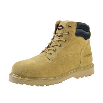 Diamondback Work Boots, 8.5, Extra Wide W, Tan, Suede Leather Upper, Lace-Up Closure, With Lining