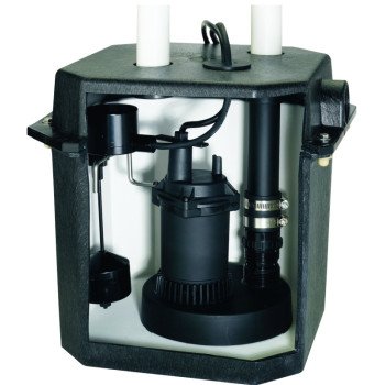 Flotec FPZS33LTS Heavy-Duty Sink Pump System, 8.5 A, 115 V, 0.33 hp, 1-1/2 in Outlet, 22 ft Max Head