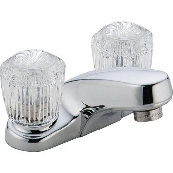 Delta Classic Series 2502LF Bathroom Faucet, 1.2 gpm, 2-Faucet Handle, Brass, Chrome Plated, Knob Handle, Rigid Spout