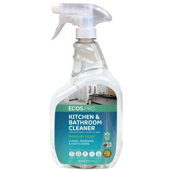 Ecos Pro PL9746/6 Kitchen and Bathroom Cleaner, 32 oz, Bottle, Liquid, Parsley, Water White