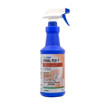 Prozap Final-Fly-T 1597510 Fly-Die Equine Spray, Liquid, Clear/Light Yellow, Characteristic, Strong, 1 qt