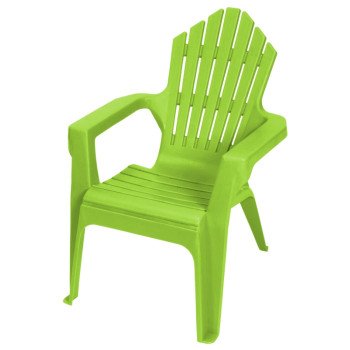 Gracious Living Kiddie Adirondack 11346-20PDQ Adirondack Chair, Resin Seat, Resin Frame, Tender Shoots Green Frame