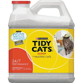 Tidy Cats 7023011614 Cat Litter, 14 lb Capacity, Gray/Tan, Granular Jug