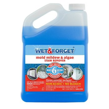 Wet & Forget 800066CA Stain Remover, 1 gal, Liquid, Mild, Blue