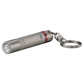 Coast TT7839CP Keychain Flashlight, AG5 Battery, LED Lamp, 33 Lumens, Mini-Flood Beam, 23 m Beam Distance, Silver