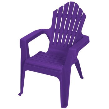 Gracious Living Kiddie Adirondack 11126-20PDQ Adirondack Chair, Resin Seat, Resin Frame, Purple Iris Frame