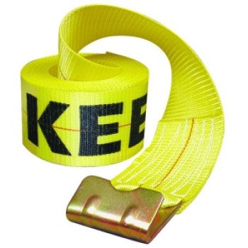 Keeper 04926 Winch Strap, 4 in W, 30 ft L, Polyester, Yellow