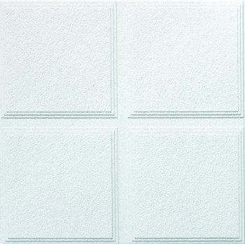 USG Luna Pedestals IV CLIMAPLUS Series R72716 Ceiling Panel, 2 ft L, 2 ft W, 3/4 in Thick, Mineral Fiber, White