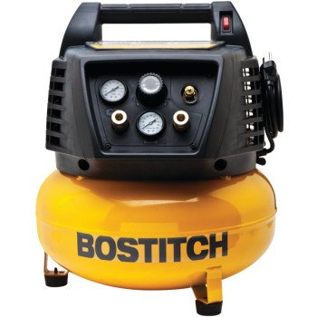 Bostitch BTFP02012 Air Compressor, Tool Only, 6 gal Tank, 120 V, 150 psi Pressure, 2.6 scfm Air