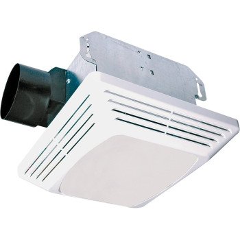 Air King ASLC Series ASLC70 Exhaust Fan with Light, 1.6 A, 120 V, 70 cfm Air, 4 sones, 4 in Duct, White
