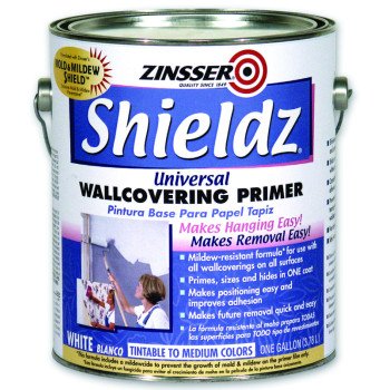 Zinsser 02501 Universal Wallcovering Primer, White, 1 gal, Pail, Liquid