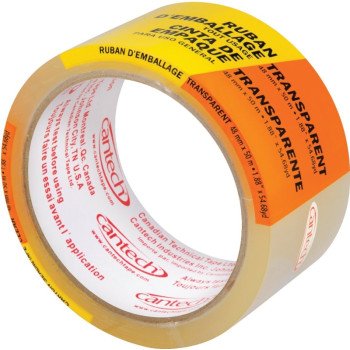 Cantech 34300 Packaging Tape, 50 m L, 48 mm W, Clear