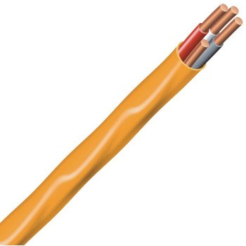 Romex 10/3NM-WGX50 Building Wire, 10 AWG Wire, 3 -Conductor, 50 ft L, Copper Conductor, PVC Insulation