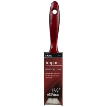 Linzer 1125-1.5 Paint Brush, 1-1/2 in W, 2-1/2 in L Bristle, Polyester Bristle, Varnish Handle