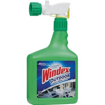 Windex 10122 Glass Cleaner, 32 oz Bottle, Liquid, Characteristic, Clear