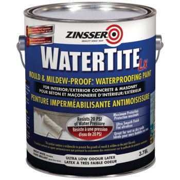 Zinsser 265652 Waterproofing Paint, Liquid, White, 3.78 L