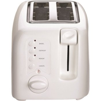Cuisinart CPT-122 Electric Toaster, 900 W, 2 Slice/Hr, Manual Control, Plastic, White