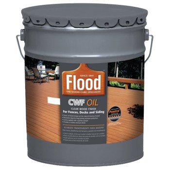 Flood CWF FLD447 Wood Finish, Clear, Liquid, 5 gal, Can