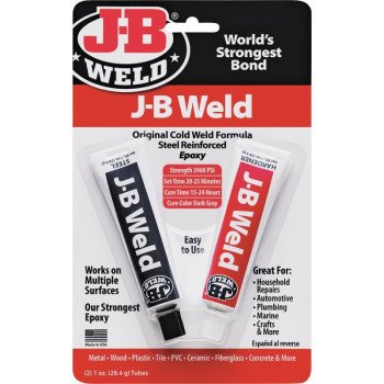 J-B Weld 8265S Cold Weld Epoxy, Dark Gray, Solid, 2 oz, Tube