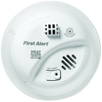First Alert HD6135FB Heat Alarm with Battery Backup, 120 V, Thermistor Sensor, 50 ft Detection, Alarm: Audible, 85 dB