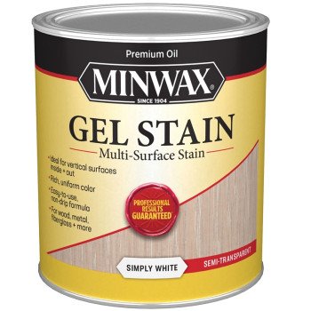 616110444 GEL STAIN SIMPLY WHITE 1QT