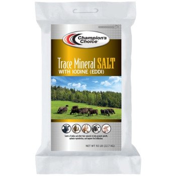 Champion's Choice 110010600 Livestock Iodized Salt, 50 lb Bag
