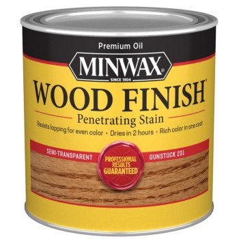 Minwax 223104444 Wood Stain, Gunstock, Liquid, 0.5 pt, Can