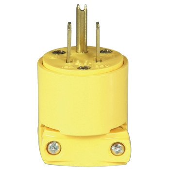 Eaton Wiring Devices BP4867 Electrical Plug, 2 -Pole, 15 A, 125 V, NEMA: NEMA 5-15, Yellow