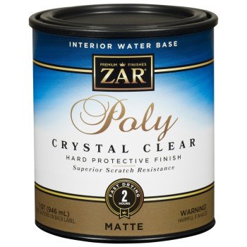 Aqua ZAR 34412 Polyurethane, Liquid, Antique Crystal Clear, 1 qt, Can