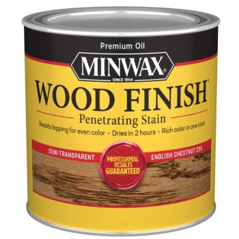 Minwax 223304444 Wood Stain, English Chestnut, Liquid, 0.5 pt, Can