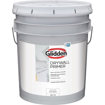 Glidden GLDPIN60WH/05 Interior Drywall Primer, Flat, White, 5 gal, Can