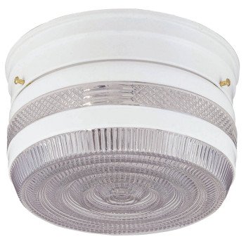 Boston Harbor F13WH01-6859CL-3L Single Light Ceiling Fixture, 120 V, 60 W, 1-Lamp, A19 or CFL Lamp, White Fixture
