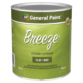 General Paint Breeze 70-052-14 Exterior Paint, Flat, Accent Base, 1 qt