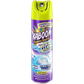 Kaboom Foam-Tastic 35270 Bathroom Cleaner, 19 oz, Liquid, Citrus, Dark Blue