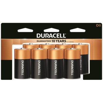Duracell 4133393364 Battery, 1.5 V Battery, D Battery, Alkaline, Manganese Dioxide