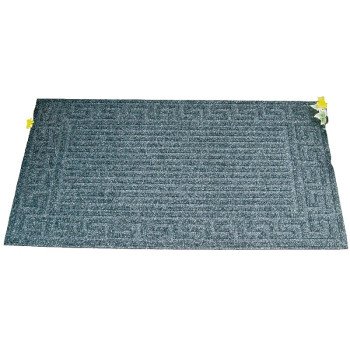 Simple Spaces 06ABSHE-02-3L Door Mat, 30 in L, 18 in W, Non-Woven Surface, Dark Gray